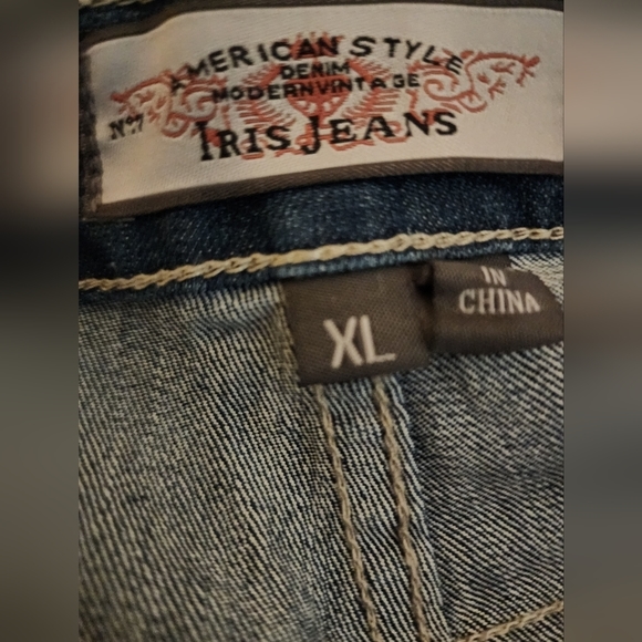 🔥nwt🔥 lacey booty shorts distressed american style iris jeans sz L left - Picture 6 of 8